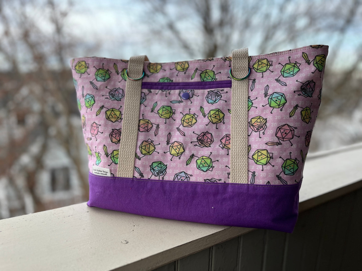 Tote - Pink Fighting D20s