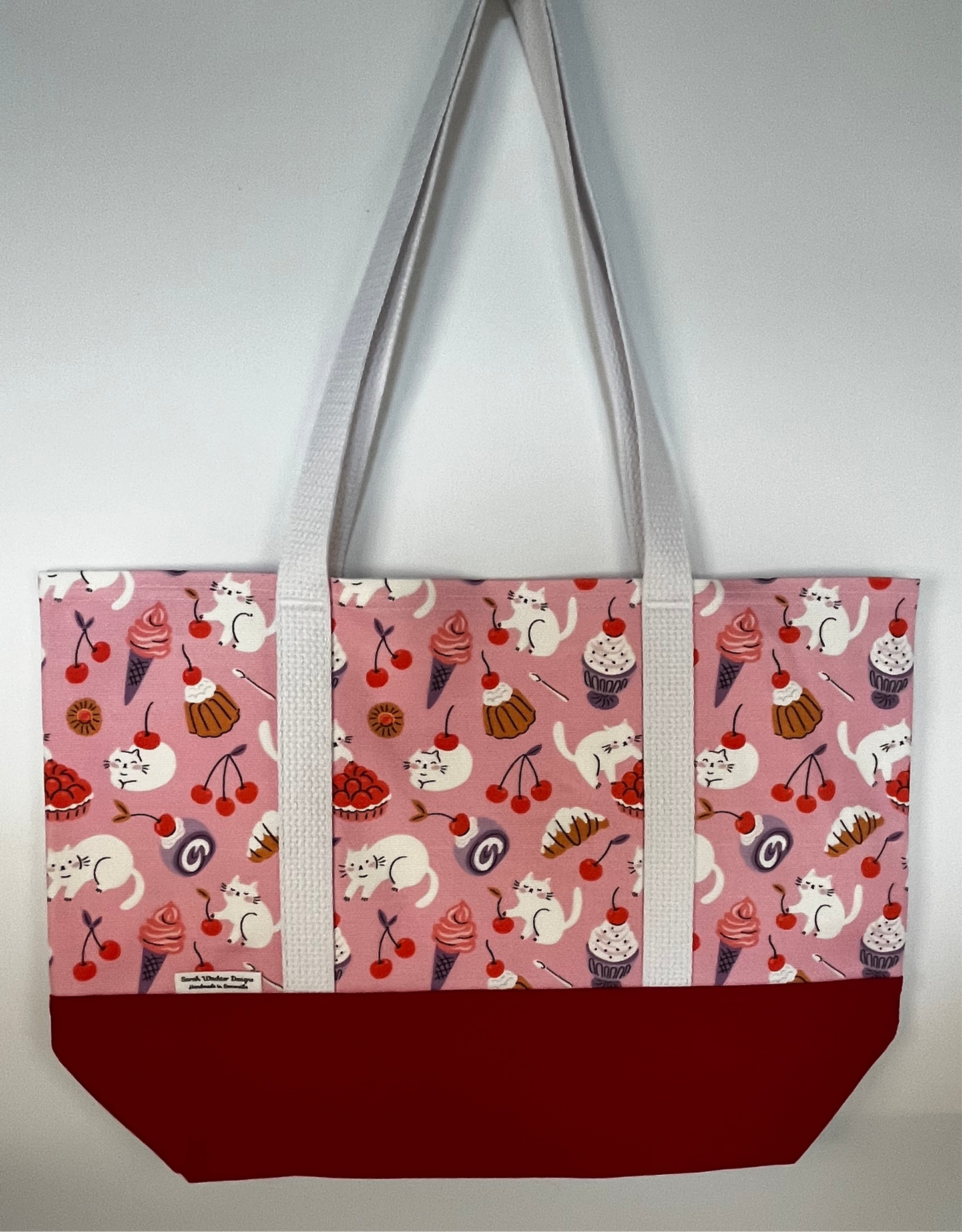 Basic Tote Bag - Pink Cats & Treats