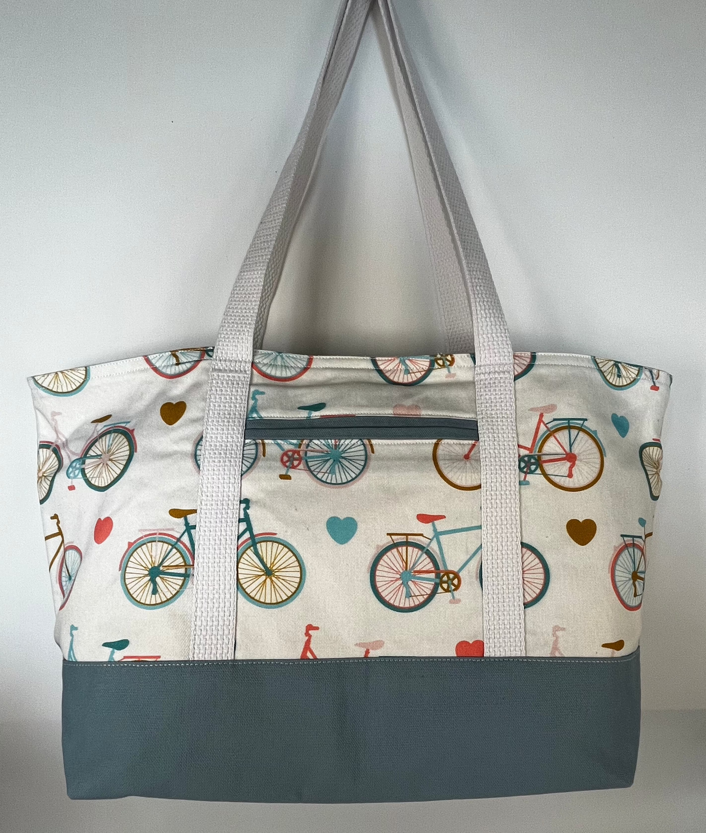 Medium Tote - Bicycles & Hearts