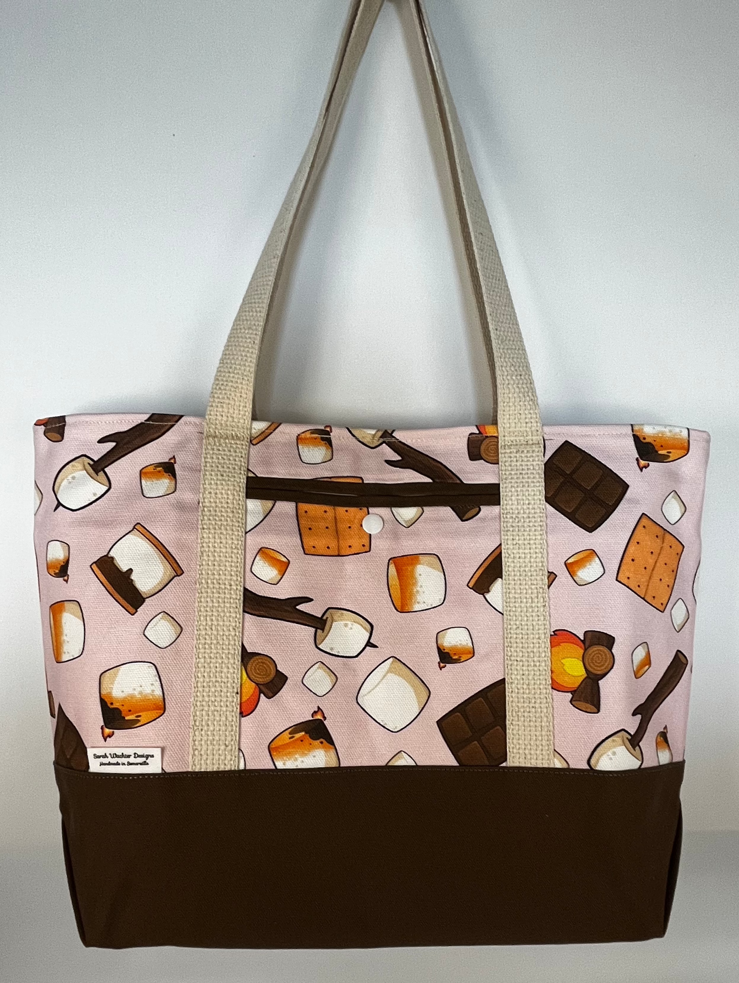 Medium Tote - Pink Campfire Smores