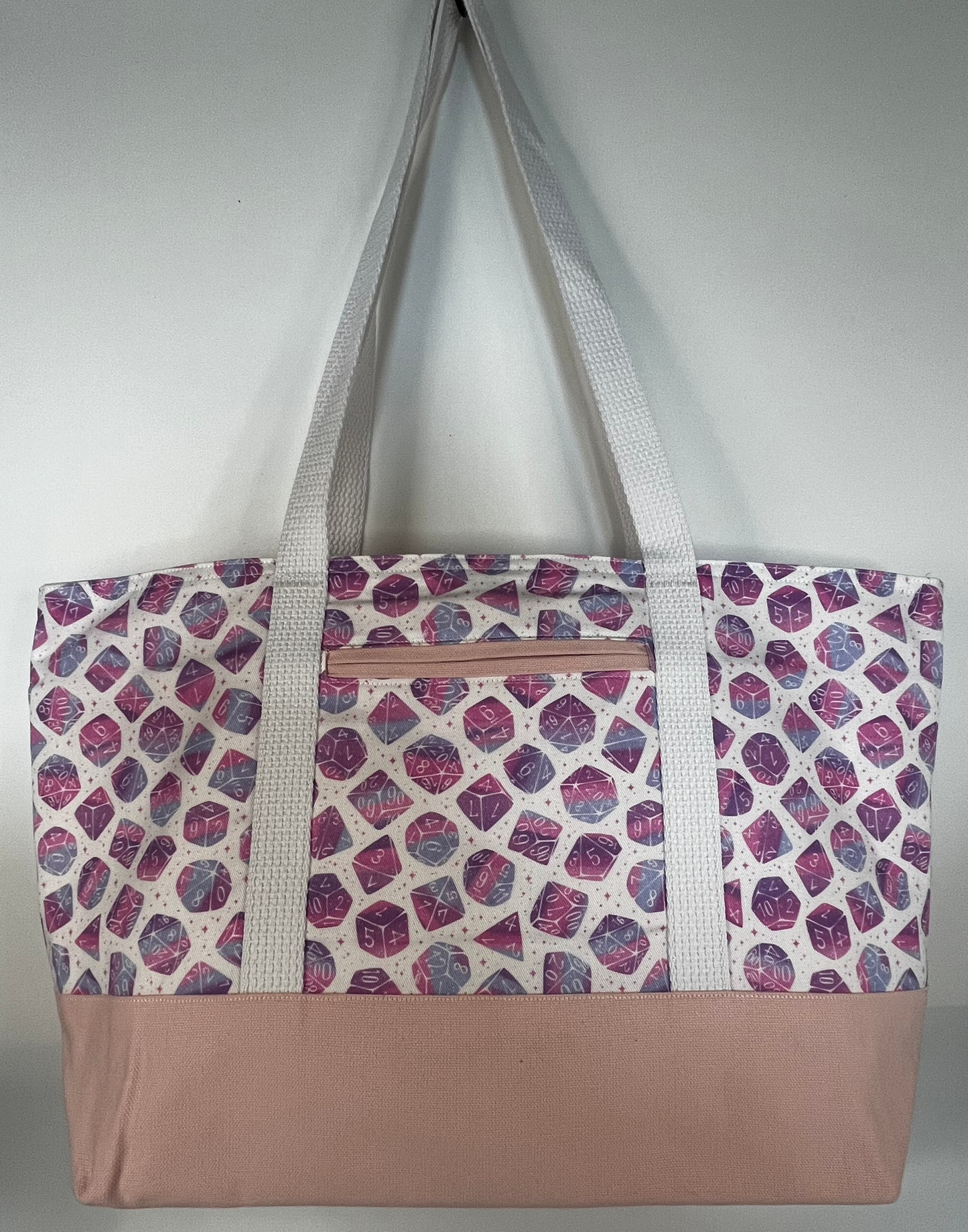 Medium Tote - Dice - Light Rainbow