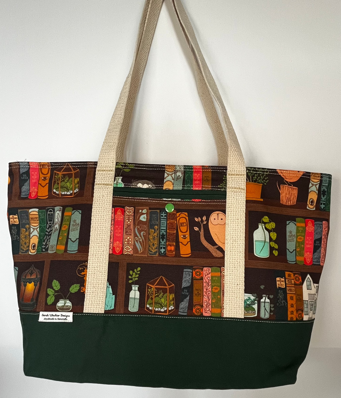 Medium Tote - Dark Academia Bookshelf