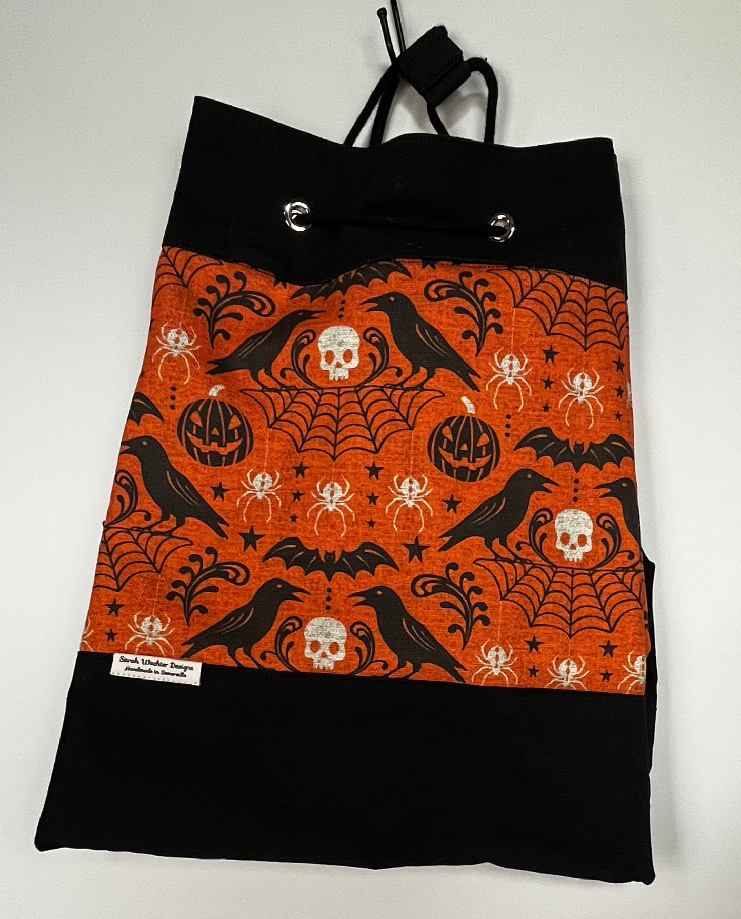 Rucksack - Spooky Orange Damask