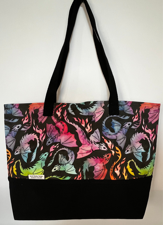 Basic Tote Bag - Rainbow Dragons