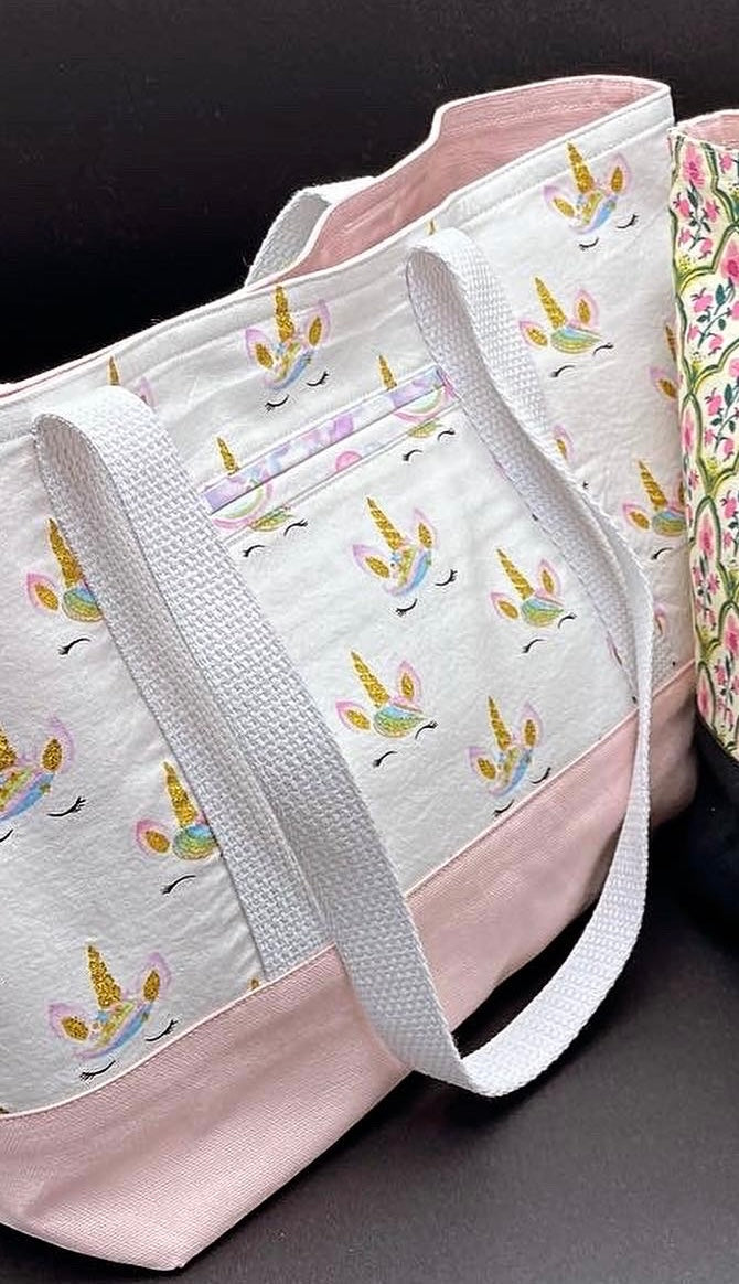 Medium Tote - Unicorns - Faces