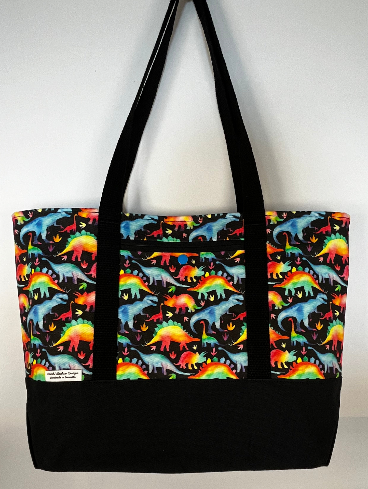 Medium Tote - Rainbow Dinosaurs