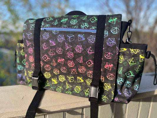 Rainbow Falling Dice Messenger