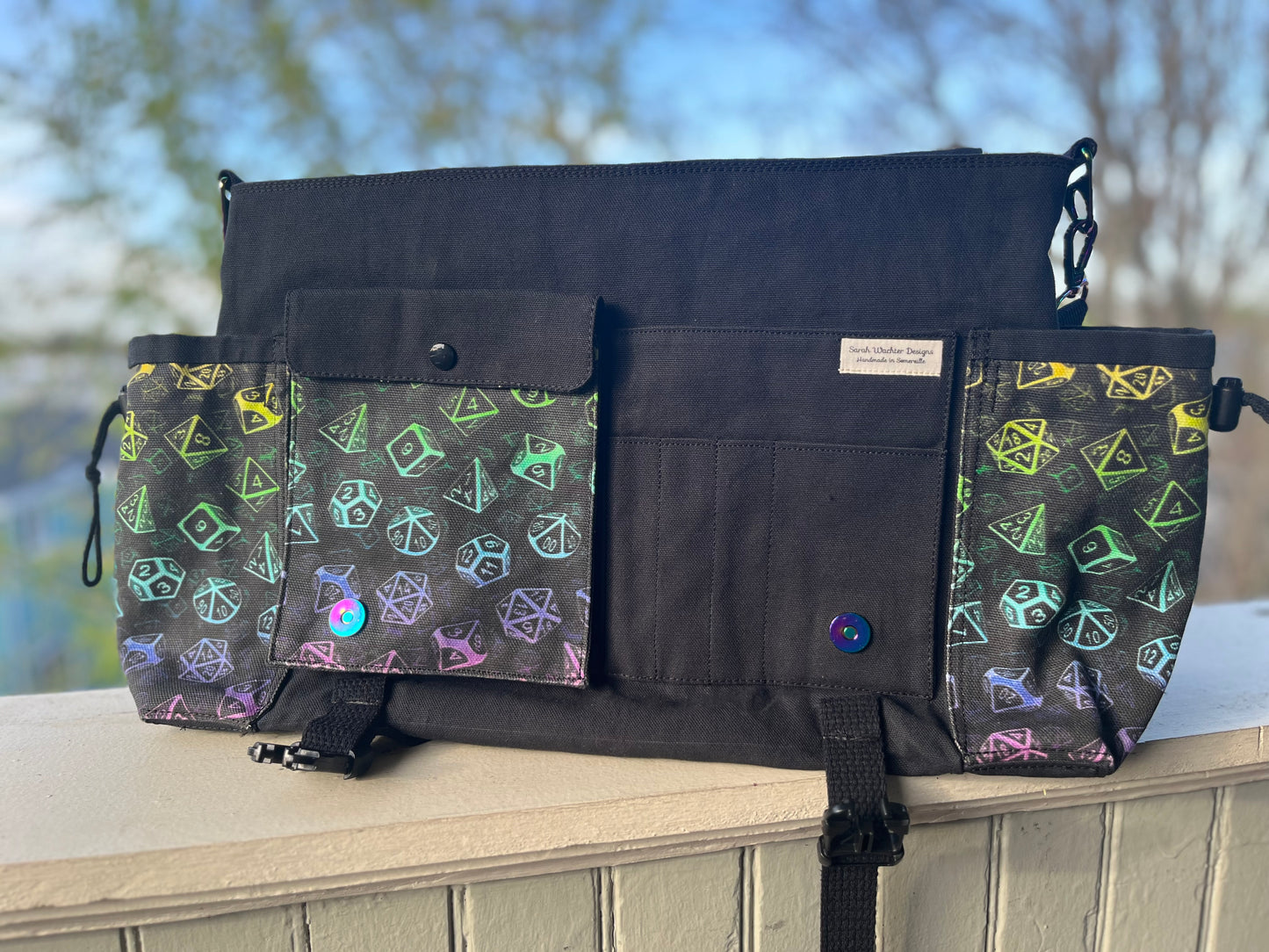 Rainbow Falling Dice Messenger